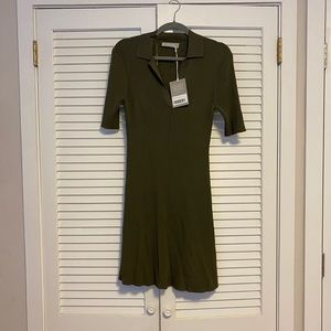 Everlane olive polo dress